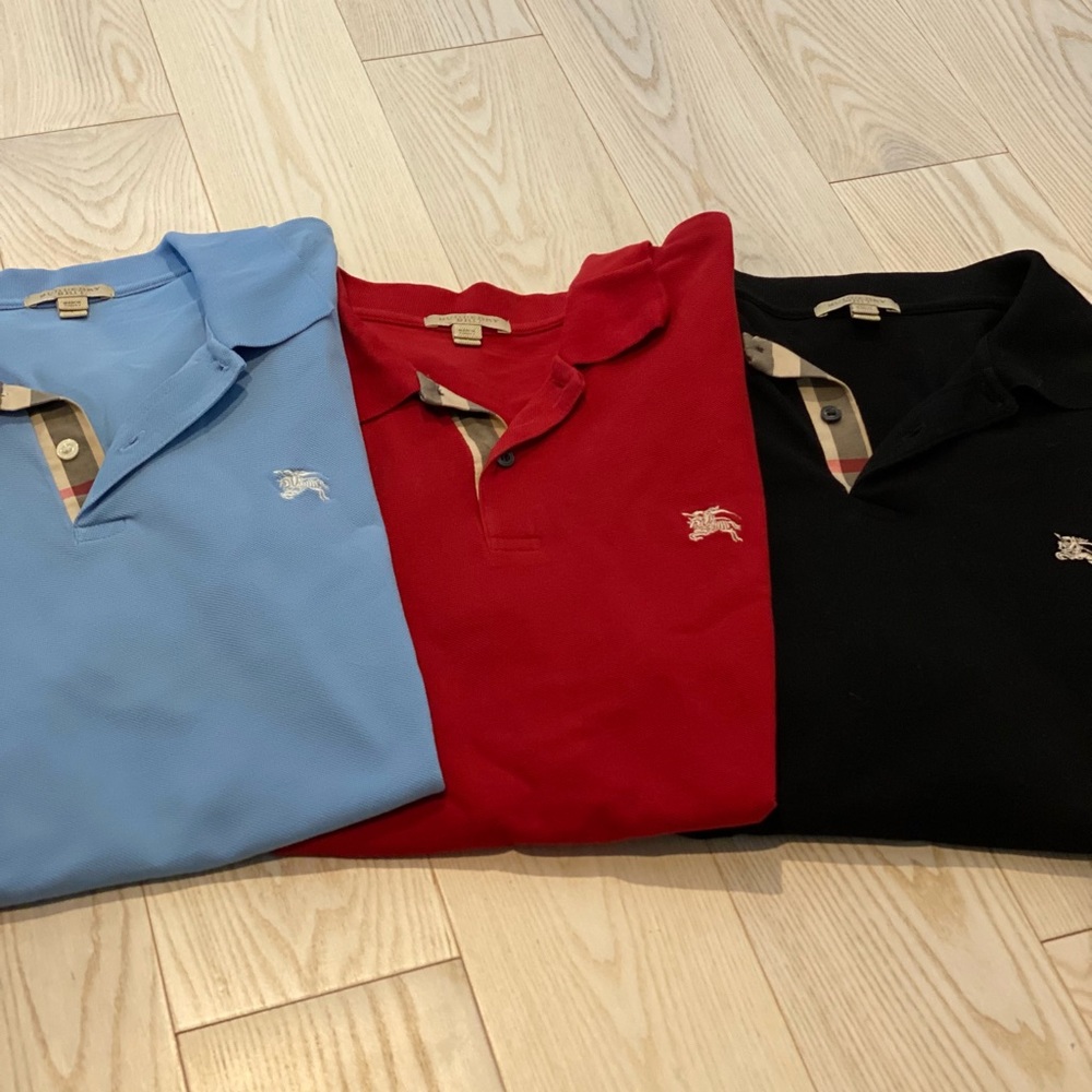 Men’s Burberry Brit Polo Shirts in Pack of 3